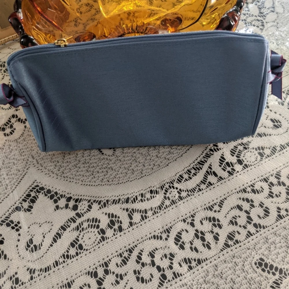 Vintage Rare Brush Accessories Bag Pouch Travel Makeup Cosmetic Bow Coquette